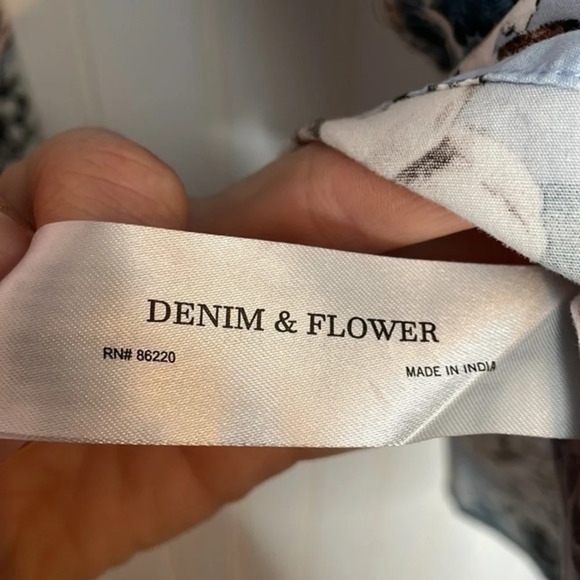 New with Tags Denim & Flower 100%‎ Cotton Button Down Shirt Size Large (L) - Picture 10 of 11